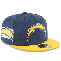 Men's Los Angeles Chargers New Era Navy/Gold 2018 NFL Sideline Home Official 59FIFTY Fitted Hat 3058354
